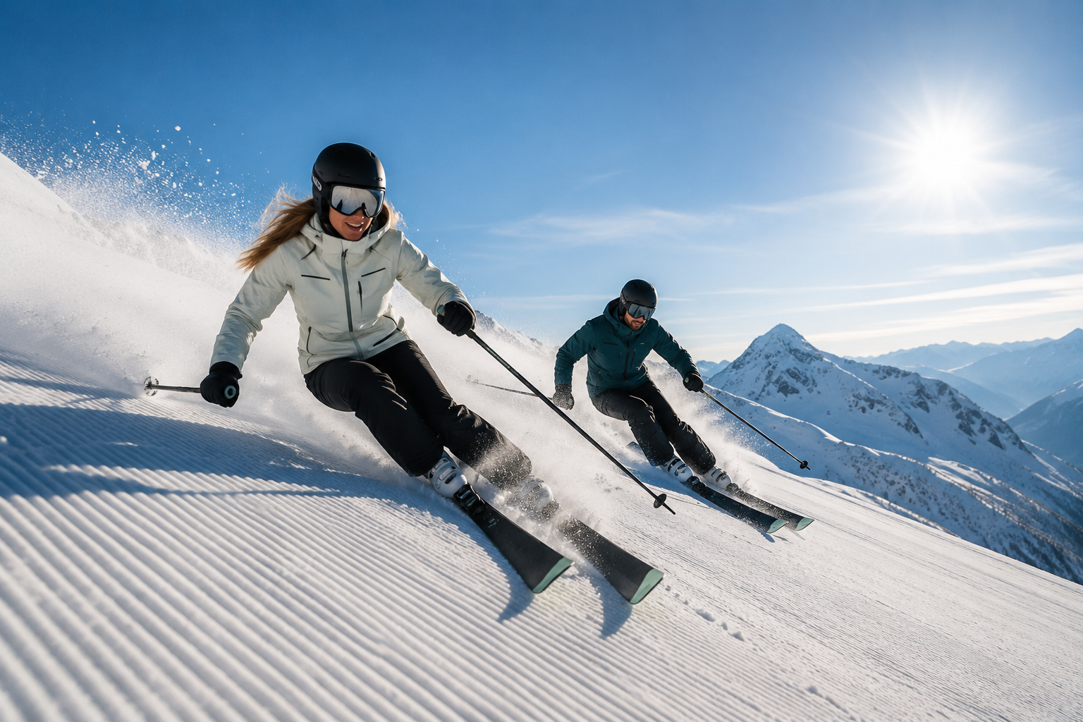 Wintersportmotiv von der bestehenden BikeXperts-Website